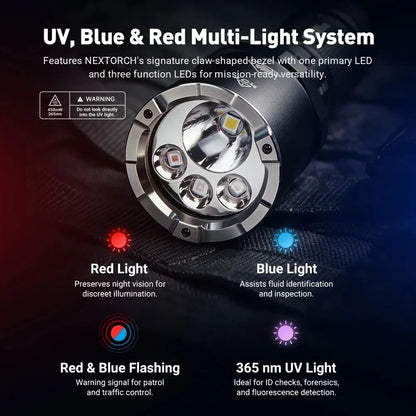Multifunktion-LED-Taschenlampe P09, 2'000 Lumen (inkl. Akku)