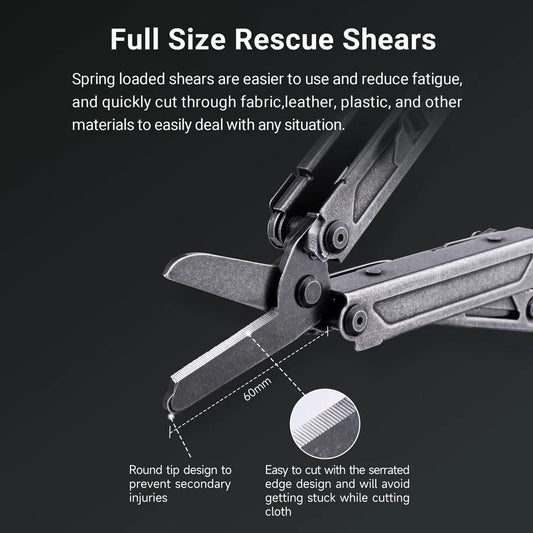 Pioneer MT20 Multi-Tool with Glass Breaking Tip, Grey