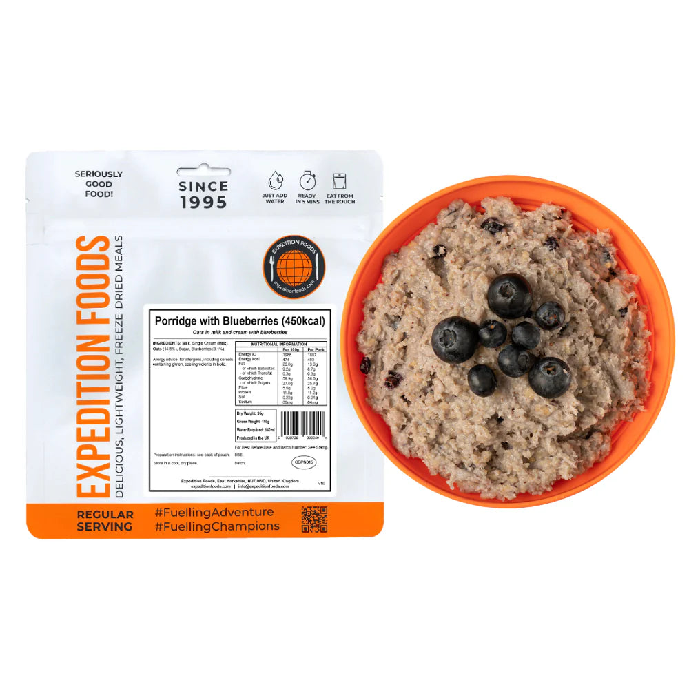 Porridge with Blueberries  (450 kcal) [Vegetarian]