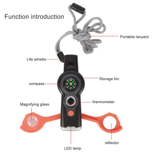 Signalpfeifen-Kompass (6-in-1-Gadget)