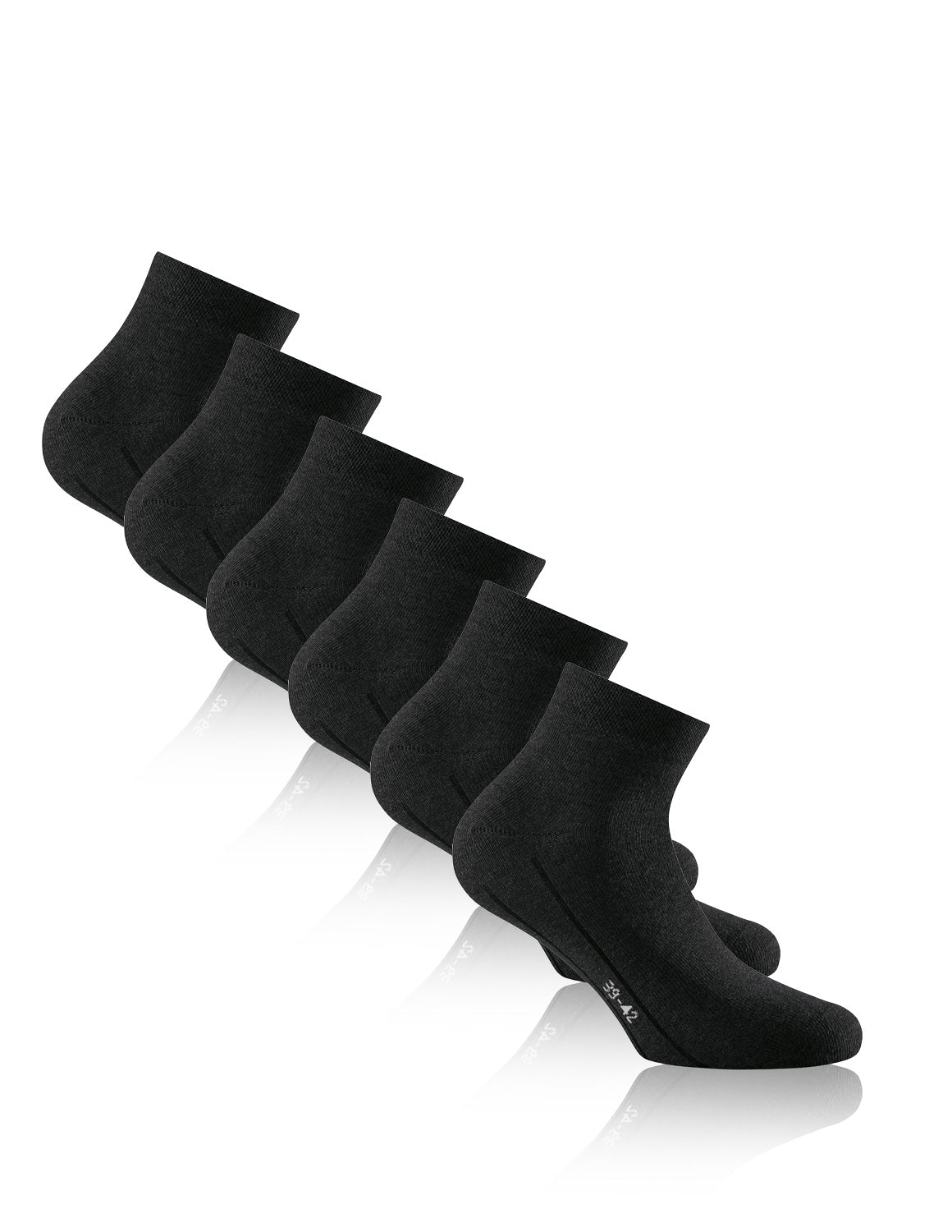 Sneaker Plus 3er Pack, schwarz