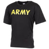 T-Shirt, bedruckt, "Army", schwarz