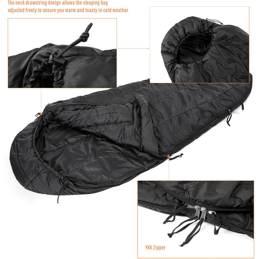 Original US-Army Schlafsack Sleeping Bag Intermediate Cold, black