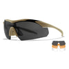 WX VAPOR 2.5 Shields: grey/clear/light Rust, Frame: matte tan