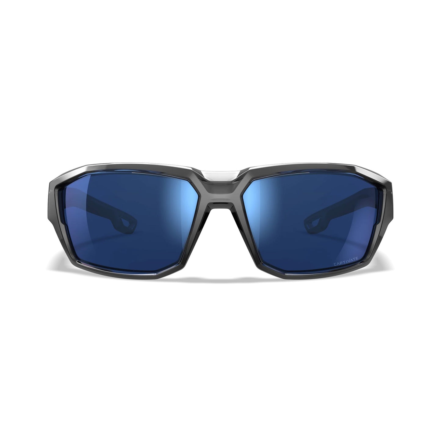 Sonnenbrille WX Alpine, Gloss Crystal Grey Frame with CAPTIVATE™ Polarized Blue Mirror Lenses