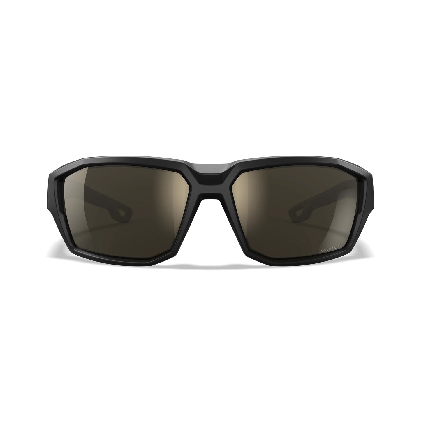 Sonnenbrille WX Alpine, Matte Black and Tan Frame with CAPTIVATE™ Polarized Tungsten Mirror Lenses