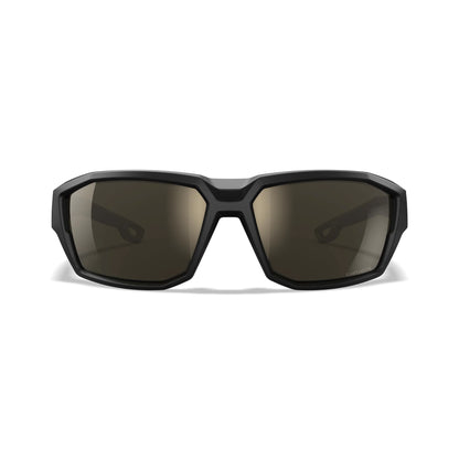 Sonnenbrille WX Alpine, Matte Black and Tan Frame with CAPTIVATE™ Polarized Tungsten Mirror Lenses