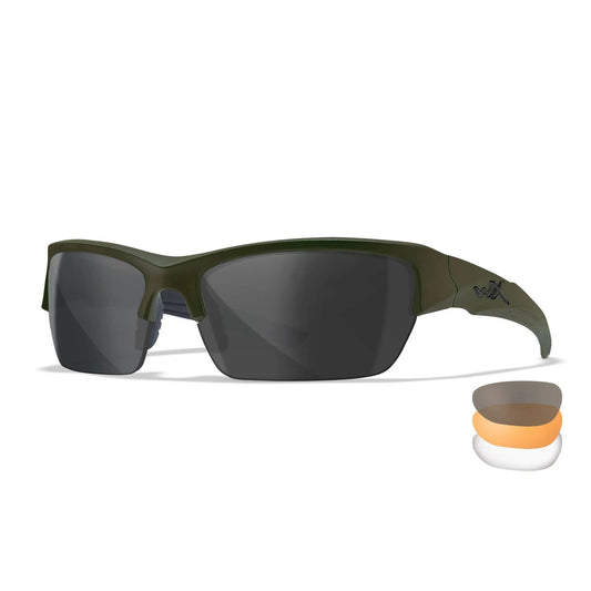 Sonnenbrille WX VALOR 2.5, Three Lens Kit, grau/klar/helles orange, matt grün