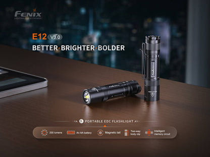 LED Taschenlampe, E12 V3.0, 200 Lumen, inkl. Batterie