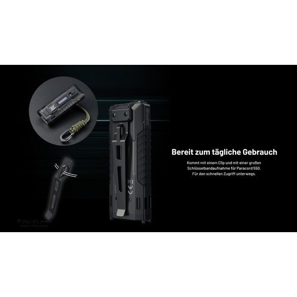 LED-Taschenlampe EDC 37, 8'000 Lumen, inkl. Akku