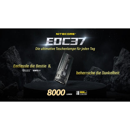 LED-Taschenlampe EDC 37, 8'000 Lumen, inkl. Akku