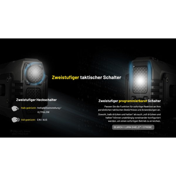 LED-Taschenlampe EDC 37, 8'000 Lumen, inkl. Akku