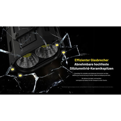 LED-Taschenlampe EDC 37, 8'000 Lumen, inkl. Akku