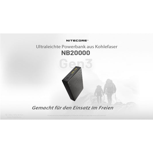 Powerbank NB20000 Gen3, 20'000 mAh
