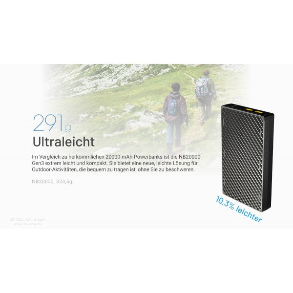 Powerbank NB20000 Gen3, 20'000 mAh