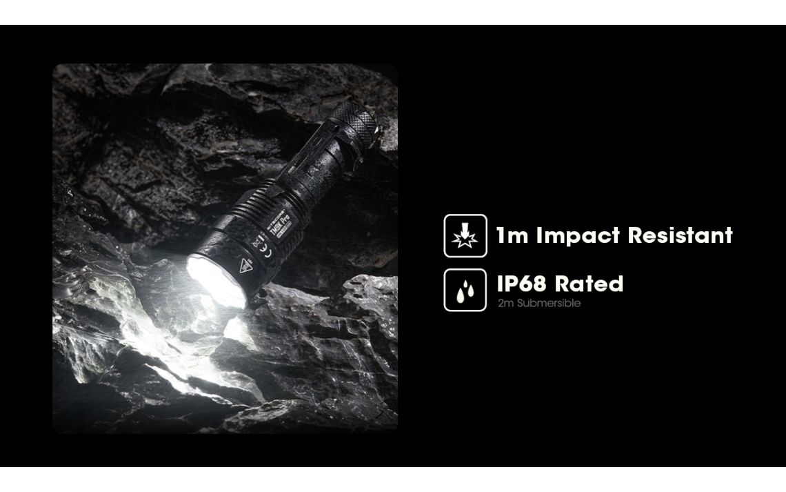 LED-Taschenlampe TM9K PRO, 9'900 Lumen, inkl. Akku