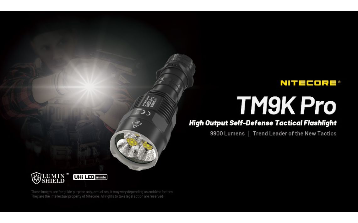 LED-Taschenlampe TM9K PRO, 9'900 Lumen, inkl. Akku