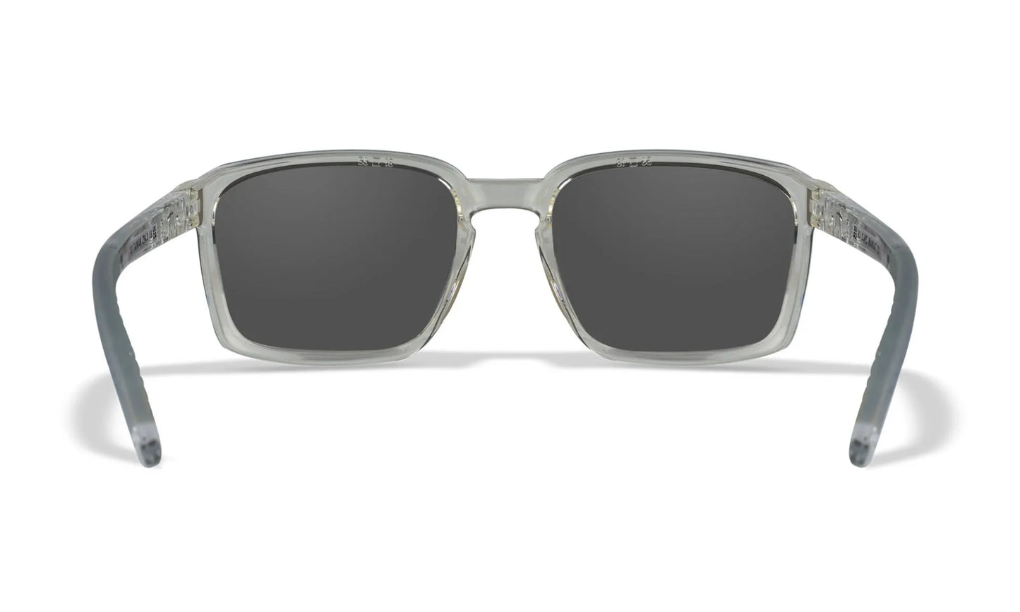 Sonnenbrille WX ALFA CAPTIVATE™, Gloss Clear Crystal, polarized Blue Mirror