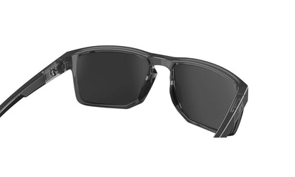 WX FOUNDER Lenses: CAPTIVATE™ Polarized blue Mirror, Frame: gloss crystal grey