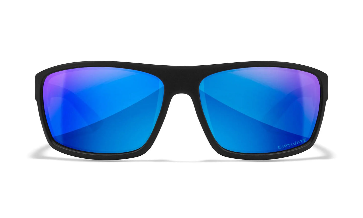 Sonnenbrille WX PEAK XL, CAPTIVATE™ Polarized Blue Mirror, Frame: Matte Black